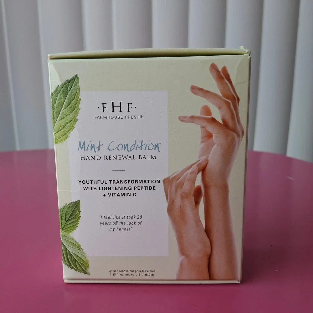 Farmhouse Fresh Mint Condition Hand Renewal Balm 1.25 oz Vitamin C Peptides